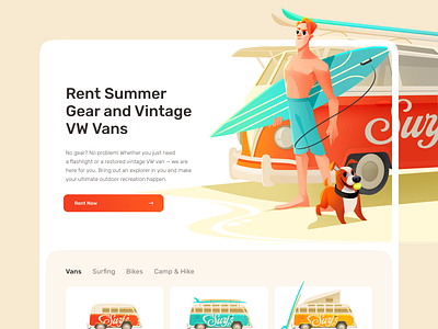 Website For the Summer Gear Rental App