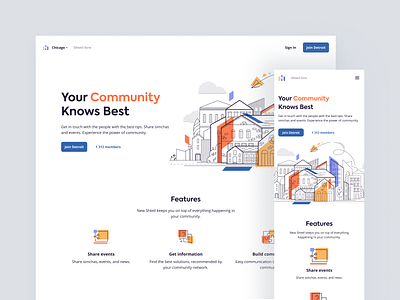 New Shtetl community design home page illustration landing landing design landing page news page design platform portal shakuro ui user interface ux web web design website website design websites