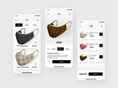 Mask Shop App app application concept design ecommerce ecommerce app home page ios iphone mask masks mobile product page shakuro shop shopping app ui ux