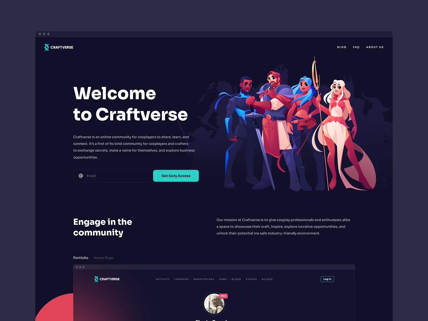 Innovative Hobby Website Design for Cosplayers: Craftverse