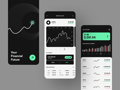 Stock App Concept app app design application design home page interface interfacedesign ios mobile mobile app mobile ui shakuro stock stock app stocks ui user interface ux