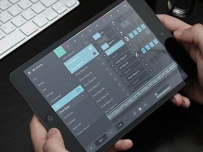 Drum Machine Fx Tree app dark flat ios mockup music ui design