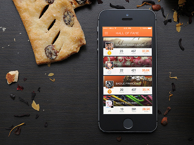 STK App Leaderboard app feed flat ios iphone mockup screen ui design