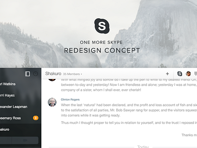 One more Skype concept for Mac