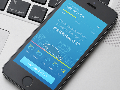 Smart car wash app car dailyui design shakuro ui uiux ux weather