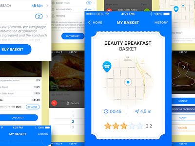 No more shopping app beach butler delivery design food shakuro ui ux