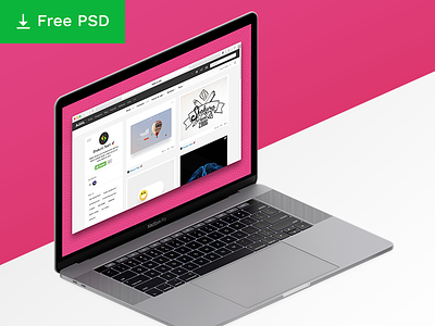 FREE isometric MacBook Pro 15’’ mockup!