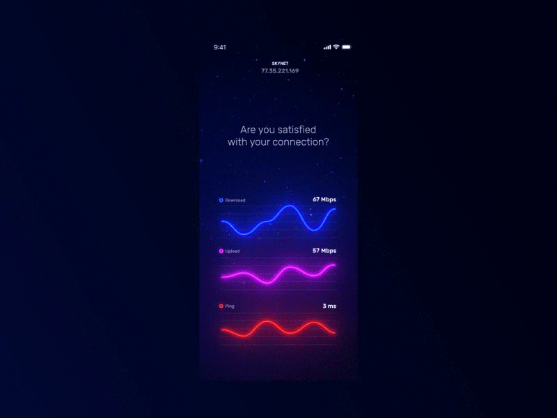 Mobile Connectivity Test Concept ae android animation connectivity test future hud ios loading mobile motion ui ux