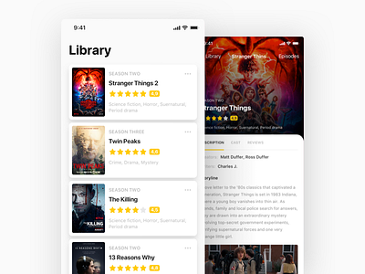 Tv Series Agent App app interaction ios iphone iphone x iphonex mobile movie music tv ui ux