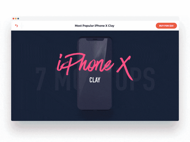 iPhone X Clay Mockup Animation animation apple clay gif ios iphone iphone x mockup transition ui ux web