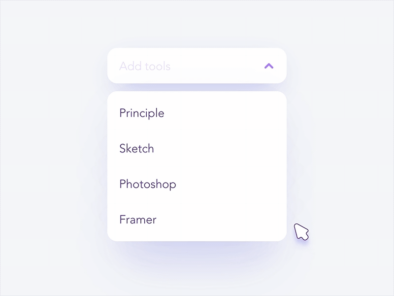 dropdown animation ref by  | Dribbble