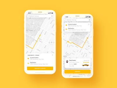 Taxi App Ui