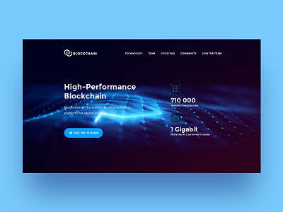 Blockchain Website Concept bitcoin blockchain crypto cryptocurrency ethereum home page landing page speed ui ux web