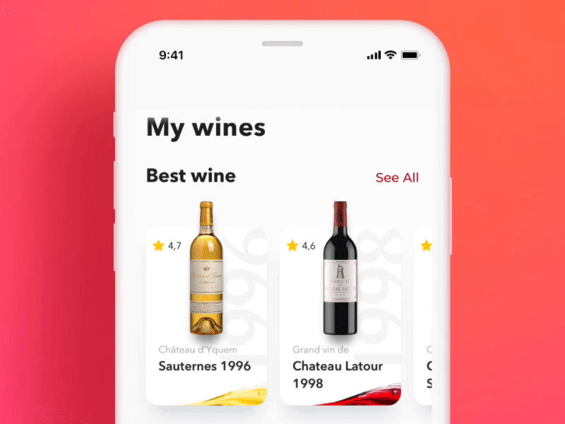 Wine Connoisseur App Concept Animation app apple concept connoisseur ios iphone iphone x product shop ui ux wine