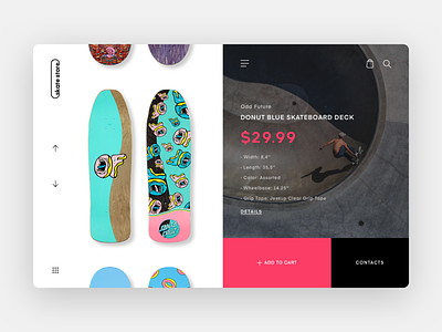 Skate Store Decks Page Preview