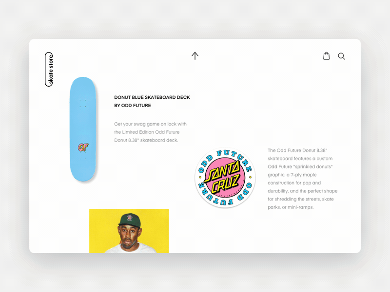 Skate Store Product Detailed View animation concept deck interface motion order shop skate skate shop skate store skateboard store transition ui ui animation ux web web store website