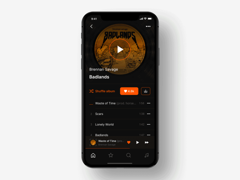 SoundCloud App Ui Redesign app animation ios apple music audio player interface animation ios ios app iphone x iphone xr music music player play pause song sound cloud soundcloud transitions ui ui animation user interface design ux yandex music