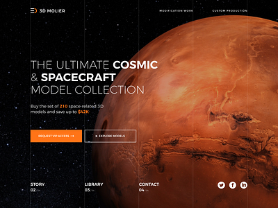 3D Model Store Concept 3d art concept craft design identity model planet space store ui ux web website