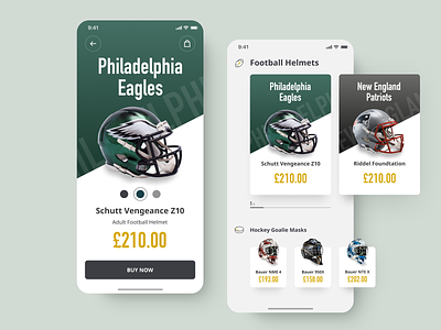 NFL Helmet Mobile Store Concept