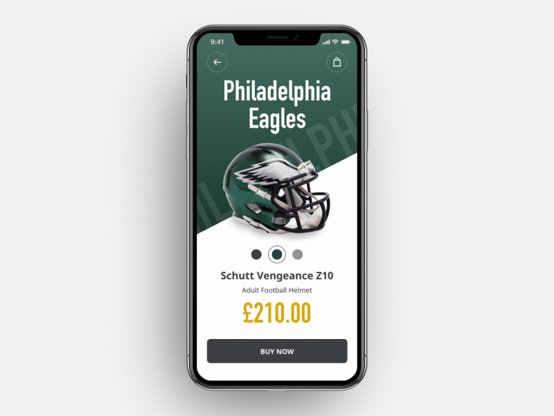 NFL Helmet Mobile Store Animation