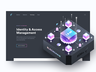 Web Application Identity Security blockchain branding data digital home page identity illustration landing page protection security technology ui ux vector web web application website