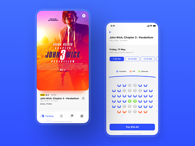 Cinema Tickets App Redesign app buy cinema tickets app concept design film icon ios app ios design iphone x iphone xs xr movie movie presentation pay redesign ui ui kit ux