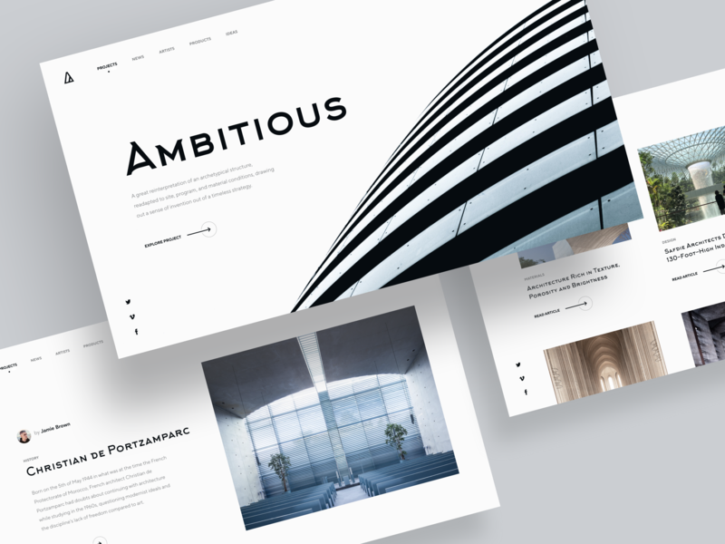 Minimalistic Architectural Website Concept by Shakuro on Dribbble