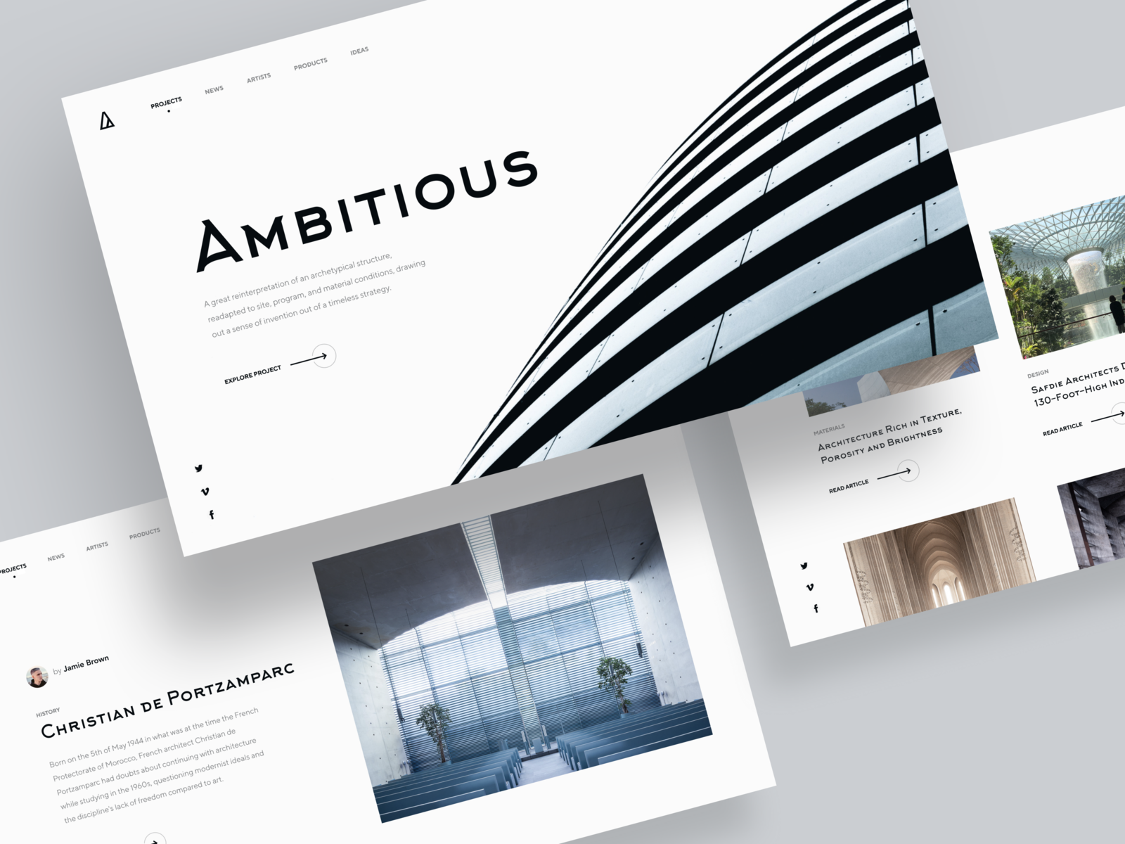 Minimalistic Architectural Website Concept by Shakuro on ...