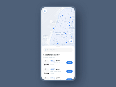 Electric Scooter Share App Animation animation city concept ios app ios app design iphone x iphone xs xr mobile motion design product design route scooter scooter sharing searching service social taxi transition ui ux