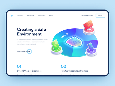 Data Protection & Security Web App 3d application business communication data protection design home page illustration landing page platform security solutions ui ux web app web design