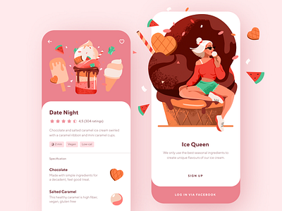 Ice Cream Store App Design