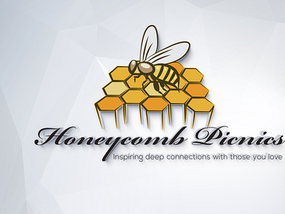 Honeybee Logo 3d botanical logo branding design graphic design honeybee logo initial logo logo typography