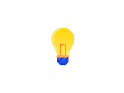 Lightbulb colour design gradient household icon lightbulb wip