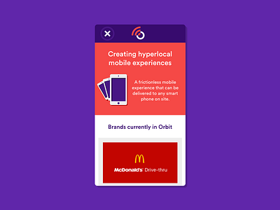 Orbit Landing WIP brand circular colour landing page mobile wip