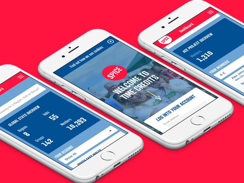Spice login & dash mockups mockup iphone dashboard web wip