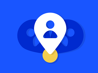 Team Location icon WIP 2 blue drop icon location navigation pin product texture ui yellow