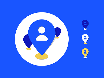 Team Location icon WIP 3 blue drop flat icon location navigation pin product texture ui yellow