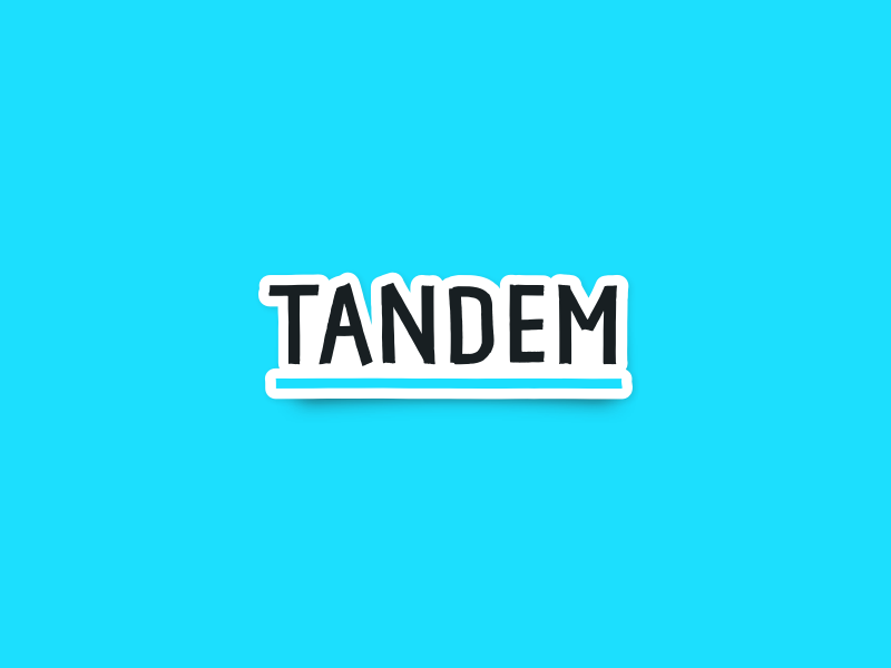 Tandem Bank blue branding logo tandem