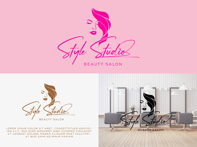 Beauty logo. Vector logo design for beauty salon, hair salon