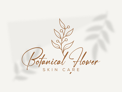 Botanical Floral element Hand Drawn skin care  Logo template