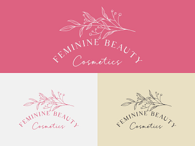 Botanical Floral element Hand Drawn cosmetics Logo beauty botanical branding cosmetics design feminine floral flower logo hand drawn logo vector