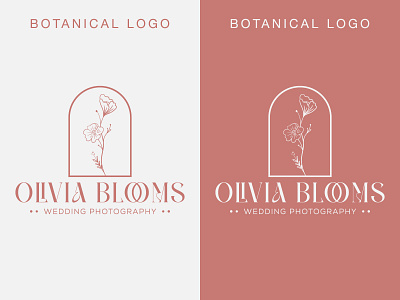 Botanical Floral element Hand Drawn wedding photography Logo
