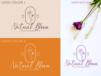 Botanical Floral element Hand Drawn photography Logo Design