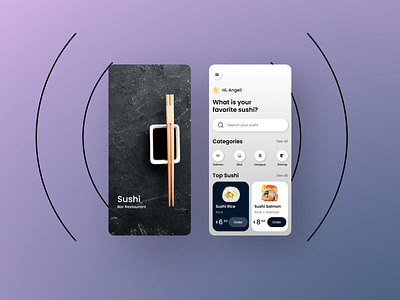 Sushi 3d animation app appdesign branding design games graphic design illustration logo rice salmon sushi sushiapp ui ux