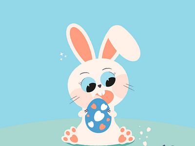 Cute Bunny 3d animation app branding design games graphic design illustration logo motion graphics ui