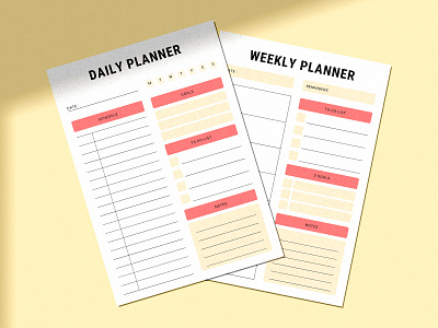 Daily Planner

Weekly Planner