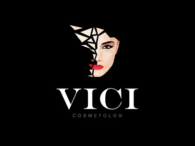 Logo VICI cosmetology logo lowpoly poly vici