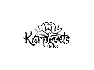 Logo Tattoo Karpovec flower logo pion tattoo