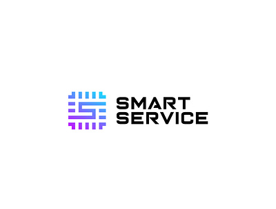 Smart Service Logo branding design illustration logo logotype microscheme s service tech technology логотип микросхема ремонт чип