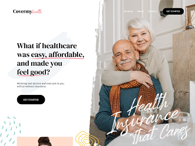 Cover My Health Homepage branding clean company design health healthcare homepage hospital insurance insurance company landing page medical minimal modern ui ui design web app website